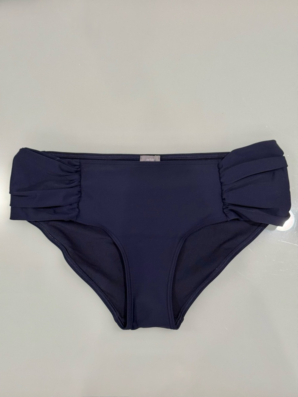 BRAND NEW aerie Bikini Bottoms with Side Ruching - Dark Navy Blue Swimsuit Swim